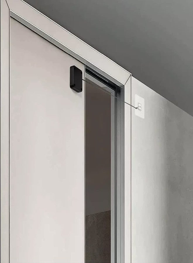 Delzon ملصقات إغلاق الأبواب الأوتوماتيكية ذاتية اللصق من ديلزون مع رباط، لإغلاق الأبواب الداخلية بدون حفر وسهلة التركيب (أسود) - Image 3